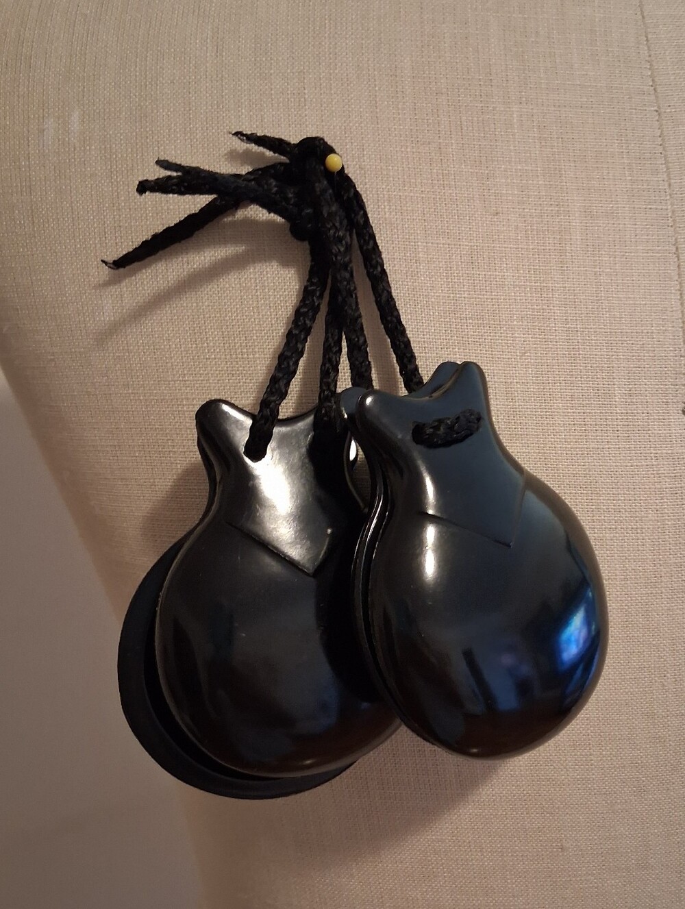 Aduilt Black Castanets Style Hand Percussion - Pair
